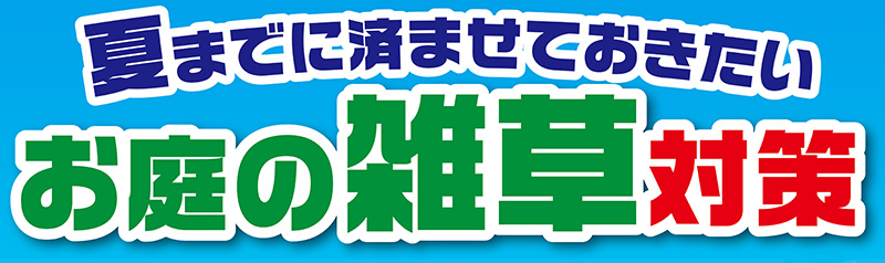 夏までに済ませておきたいお庭の雑草対策 ホームセンター ビバホーム